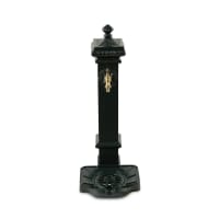 Fontaine Murale De Jardin Style Antique – Métal Vert, Robinet – Neuve, Env. 75x44x23 Cm