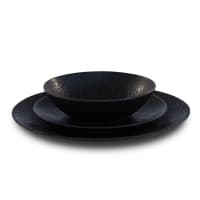 Set di stoviglie da 18 pezzi in arenaria grigio-Mica