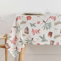 Mantel navidad antimanchas multicolor algodón - 200x140 cm-Merry christmas 11