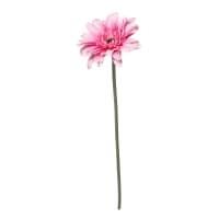 gerbera artificiale color tiffany con glitter argento