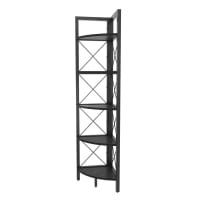 TecTake Scaffale Ad Angolo Portland: Libreria Industriale 5 Ripiani In Metallo E Legno, 158,5 Cm