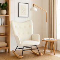 Fauteuil à Bascule Pour Enfant Quax - Blanc Cassé, Bois De Bouleau, Pour 2 à 5 Ans (70 Kg Max) - 4