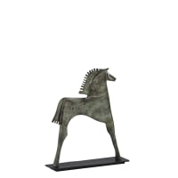 Figura decorativa caballo aluminio bicolor an. 40 cm