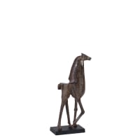 Figura decorativa caballo aluminio negro an. 44 cm
