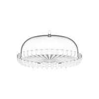 Grande Cloche à Gâteau En Verre Transparent Sur Pied, Gravée, Fabrication Française