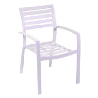 Oviala Set Di 2 Poltrone Da Giardino Nice – Alluminio E Textilene Bianco, Leggere E Impiabili, Per Esterni