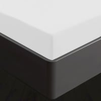 White Classic Set di 3 lenzuola con angoli elasticizzati in cotone con 200 fili, per letto d'ospedale, dimensioni 91,4 x 203,2 x 22,9 cm