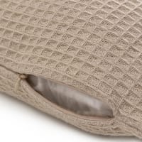 Coussin déhoussable en coton uni Linette - Lin - 30 x 50 cm | Leroy Merlin