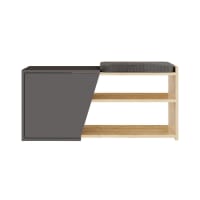 Banc à chaussures  en bois 1 porte - L104 cm-Fiona