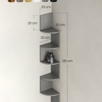 Étagère à 5 niveaux 3 pcs Gris Acier et bois ingénierie - Étagères