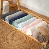 Drap housse berceau bébé en gaze de coton beige 40x80 cm Maison sevira