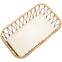 Drap housse berceau bébé en gaze de coton beige 40x80 cm Maison sevira