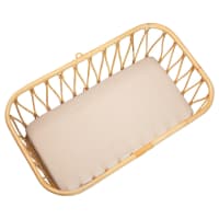 Drap housse berceau bébé en gaze de coton écru 40x80 cm Maison sevira
