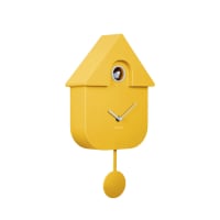 Karlsson Horloge murale Siting Cat - Jaune - 24.9x24.9x27cm | Leroy Merlin