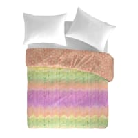 Dessus De Couette Vintage - Années 30 - Multicolore 72x72 - Cousu Machine - Excellent état