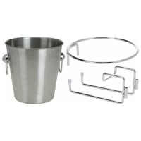 Seau à Glace Inox Eidoct 1.3L - Double Paroi - Avec Pince Et Couvercle - Bar, Maison, Fête