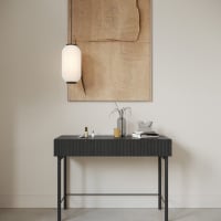 Coiffeuse suspendue avec tiroirs noir 110 cm Evo | Maisons du Monde