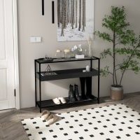 Homcom - Ma Consola de Entrada Recibidor con 2 Cajon 2 tant 100x30,5x80c
