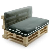VIDAXL - Cuscino per Pallet Nero 70x40x12 cm in Tessuto