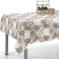 Mantel estampado tacto tela krepi rojo 140x140cm-Kitchen