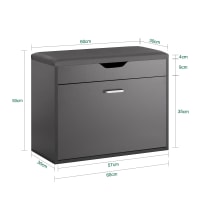 Scarpiera Panca Con Seduta Imbottita Bianca | Ripiani Regolabili E Ante Soft-Close – Portata 330 Kg