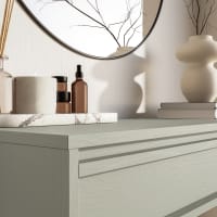 Coiffeuse suspendue avec tiroirs noir 110 cm Evo | Maisons du Monde