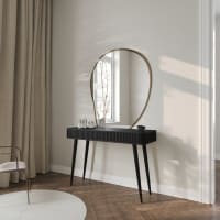 Coiffeuse suspendue avec tiroirs noir 110 cm Evo | Maisons du Monde