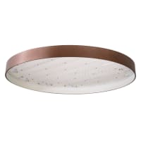 Plafoniera Lindby Melia, nero/marrone, tessuto, 56 cm