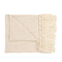Copriletto di cotone beige 260x122-2025_summer