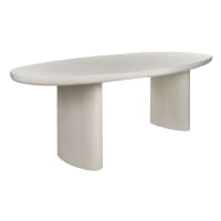 Mesa de comedor 12 plazas de yeso blanco-Piastro