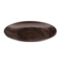 Lot De 6 Assiettes à Pizza En Grès 33,5 Cm – Collection Love And – Motif Noir Élégant Avec Inscriptions Amoureuses