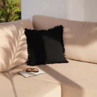 Cuscino arredo in velluto 40x40 bicolore ruggine e grigio chiaro