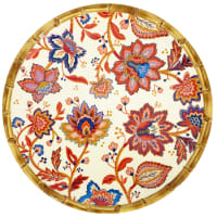 Assiette Plate Guzzini Flora Table Decor Vert Poudre - Mélamine Résistante Et Élégante