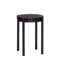 Spetebo Lot De 2 Tabourets Ronds En Bois Pour Plantes - Supports Décoratifs Élégants Noir Et Marron