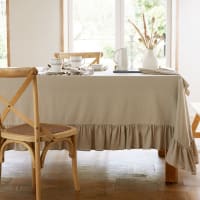 Nappe en coton naturel 150x350cm-Friponne