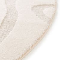 Tapis rond design avec effet relief blanc 160 x 160 Cleo | Maisons du Monde