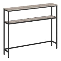 Console pour couloir à 2 niveaux 20 x 100 x 80 cm grège chiné noir