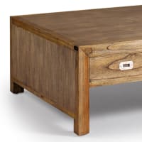 Table basse carrée bois massif Leonce | Maisons du Monde