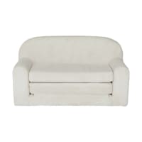 Canapé-lit Enfant En Velours Côtelé Crème - 2 En 1, Dimensions 90x43x51.5 Cm (fermé), Pour Enfants Dès 3 Ans - 5