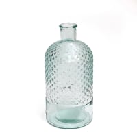 Vaso con motivo a diamante in vetro riciclato h28-2025_summer