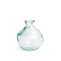 Vase ELYA In Rauchblau & Gold – 28 Cm Hoch, Ø 10 Cm, Aus Eisen, Zweifarbig, Große Deko-Vase Für Blumen