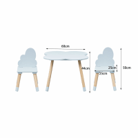 Ensemble Table Et 2 Chaises En Bois Pour Enfant Table D'activité Pour Chambre D'Enfants