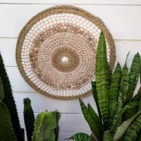 Rete Da Pesca Decorativa Con Conchiglie 100x200 Cm - 19 Pezzi, Per Decorazione Marina