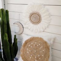 Rastogi Handicrafts Decorazione Da Parete Con Piume Fatte A Mano, Dream Catcher Multicolore 44x10 Cm, Per Camera Letto E Auto - 3