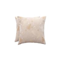 Lot 2 Housses Coussin Imperméables Poise3EHome 45,7x45,7cm - Motif Pois Vert - Salon Terrasse