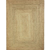 Alfombra trenzada de yute natural 300x400-Vegetal