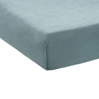 Drap housse JANBU Coton 90 x 200 cm Gris clair