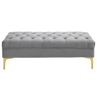 HOMCOM Scarpiera A Panca Con Imbottitura E Contenitore - Cassapanca Portascarpe Per Corridoio - Finitura Bianco Crema - 3 Scomparti Aperti
