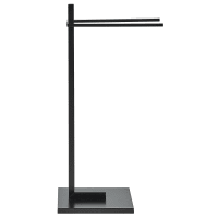 Portasciugamani A 3 Bracci In Metallo Nero | Elegante E Robusto | Dimensioni 75x49,5x23,5 Cm | Per Bagno E Casa