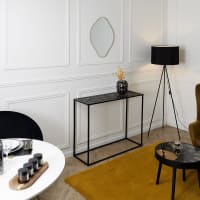 Console d'entrée pieds croisés en métal - Noir Kolka Maisons du Monde